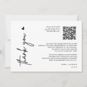 Minimalistischer QR-Code Foto Vielen Dank Dankeskarte (Vorderseite)