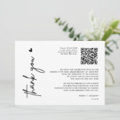 Minimalistischer QR-Code Foto Vielen Dank Dankeskarte (Stehend Vorderseite)