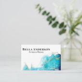 Minimalistischer QR-Code für Aquamarine Tinte aus  Visitenkarte (Stehend Vorderseite)