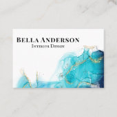 Minimalistischer QR-Code für Aquamarine Tinte aus  Visitenkarte (Vorderseite)