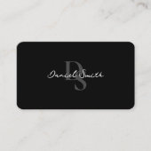 Minimalistischer QR-Code für Berufliches Monogramm Visitenkarte (Vorderseite)