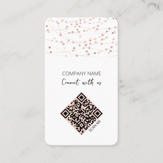 Minimalistischer QR-Code für die Verbindung mit un Visitenkarte (Vorderseite)