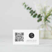 Minimalistischer QR-Code für ein benutzerdefiniert Visitenkarte (Stehend Vorderseite)