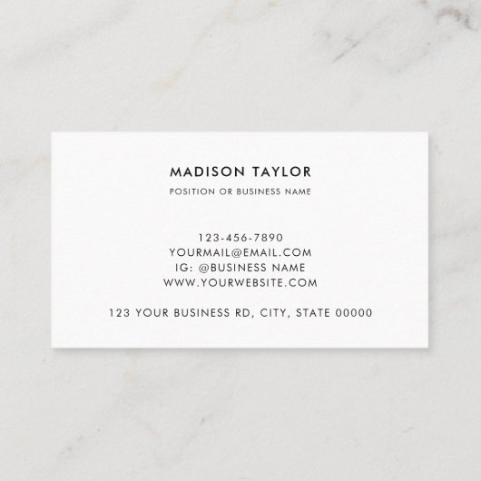 Minimalistischer QR-Code für ein benutzerdefiniert Visitenkarte (Rückseite)