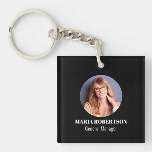 Minimalistischer QR-Code für einfache Logos Schlüsselanhänger (Vorderseite)