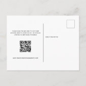 Minimalistischer QR-Code für Elfenbeinkühe Save th Postkarte (Rückseite)