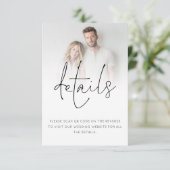 Minimalistischer QR-Code für Foto-Overlay Begleitkarte (Stehend Vorderseite)