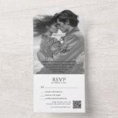 Minimalistischer QR-Code für Fotos All In One Einladung (Innen)