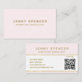 Minimalistischer QR-Code für Gold Beruflich Visitenkarte (Vorne/Hinten)