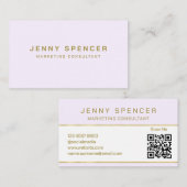 Minimalistischer QR-Code für Gold Beruflich Visitenkarte (Vorne/Hinten)