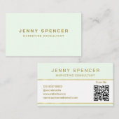 Minimalistischer QR-Code für Gold Beruflich Visitenkarte (Vorne/Hinten)