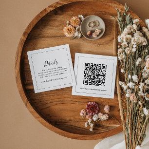 Minimalistischer QR-Code für Hochzeiten Begleitkarte