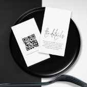 Minimalistischer QR-Code für Hochzeiten Begleitkarte