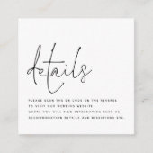 Minimalistischer QR-Code für Hochzeiten Begleitkarte (Vorderseite)