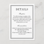 Minimalistischer QR-Code für Hochzeiten in Schwarz Begleitkarte (Vorderseite)