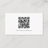 Minimalistischer QR-Code für Hochzeitkalligrafie Begleitkarte (Rückseite)