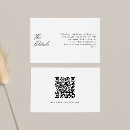 Minimalistischer QR-Code für Hochzeitkalligrafie Begleitkarte
