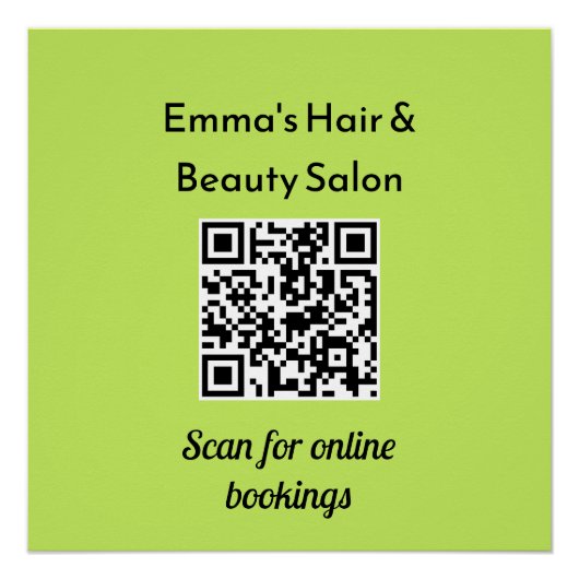 Minimalistischer QR-Code für moderne Unternehmen Poster (Vorderseite)