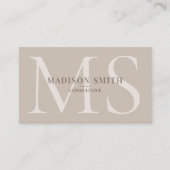 Minimalistischer QR-Code für Monogramm-Initialen B Visitenkarte (Vorderseite)