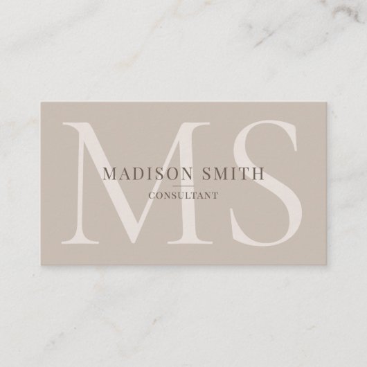 Minimalistischer QR-Code für Monogramm-Initialen B Visitenkarte (Vorderseite)