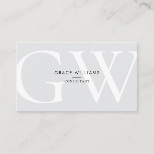 Minimalistischer QR-Code für Monogramm-Initialen B Visitenkarte (Vorderseite)