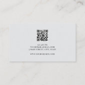 Minimalistischer QR-Code für Monogramm-Initialen B Visitenkarte (Rückseite)