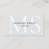 Minimalistischer QR-Code für Monogramm-Initialen B Visitenkarte (Vorderseite)