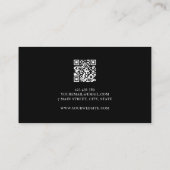 Minimalistischer QR-Code für Monogramm-Initialen B Visitenkarte (Rückseite)