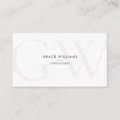 Minimalistischer QR-Code für Monogramm-Initialen B Visitenkarte (Vorderseite)