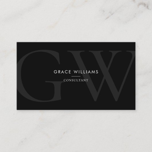 Minimalistischer QR-Code für Monogramm-Initialen B Visitenkarte (Vorderseite)