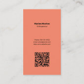 Minimalistischer QR-Code für Monogramm Visitenkarte (Rückseite)