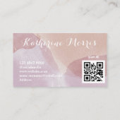 Minimalistischer QR-Code für neutrales Ton Berufli Visitenkarte (Rückseite)