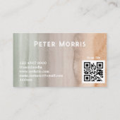 Minimalistischer QR-Code für neutrales Ton Berufli Visitenkarte (Rückseite)