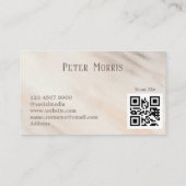 Minimalistischer QR-Code für rosafarbenen neutrale Visitenkarte (Rückseite)