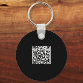 Minimalistischer QR-Code für Schwarz und Gold Schlüsselanhänger (Rückseite)