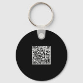 Minimalistischer QR-Code für Schwarz und Gold Schlüsselanhänger (Rückseite)