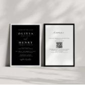 Minimalistischer QR-Code für Schwarz und Weiß Einladung