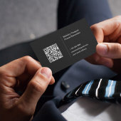 Minimalistischer QR-Code für Schwarzweiß Visitenkarte