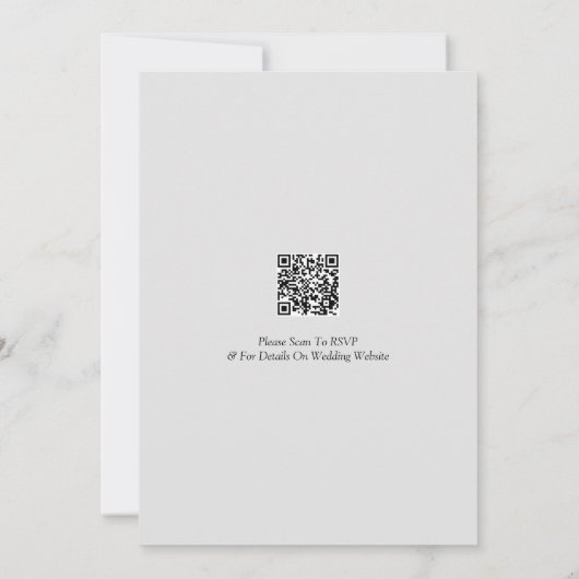 Minimalistischer QR-Code für Skripte Save The Date (Rückseite)