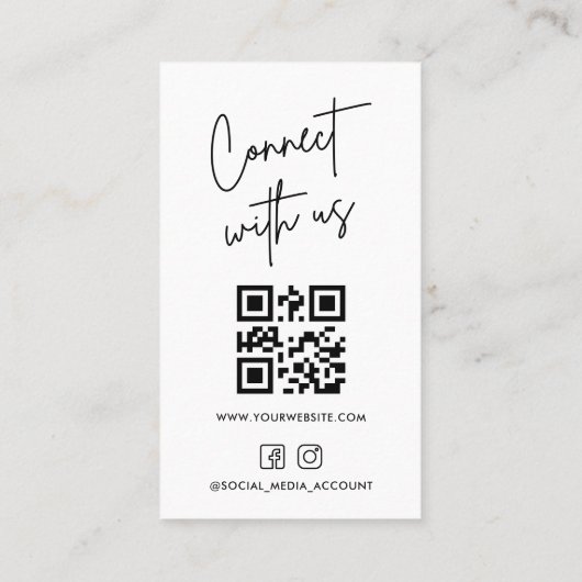 Minimalistischer QR-Code für soziale Medien - Beru Visitenkarte (Rückseite)