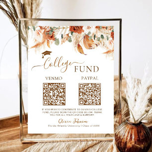 Minimalistischer QR-Code für Uni mit doppeltem Abs Poster