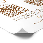 Minimalistischer QR-Code für Uni mit doppeltem Abs Poster (Ecke)