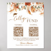 Minimalistischer QR-Code für Uni mit doppeltem Abs Poster (Vorne)