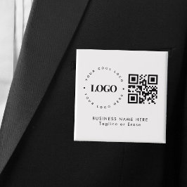 Minimalistischer QR-Code für Unternehmen Button