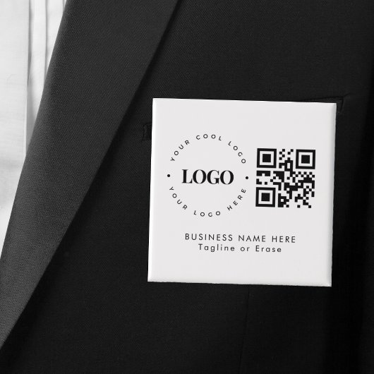 Minimalistischer QR-Code für Unternehmen Button