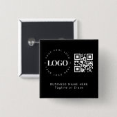 Minimalistischer QR-Code für Unternehmen Button (Vorne & Hinten)
