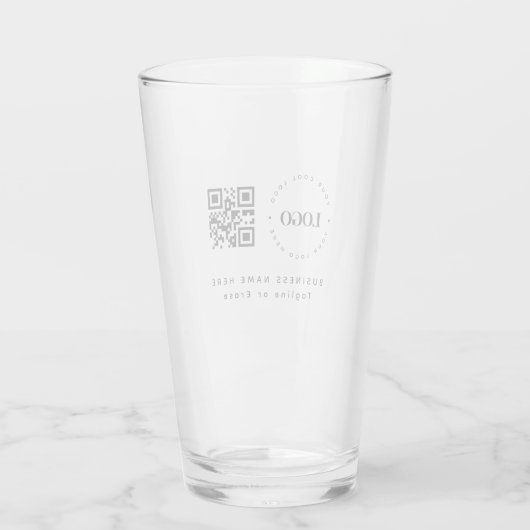 Minimalistischer QR-Code für Unternehmen Glas (Rückseite)