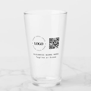 Minimalistischer QR-Code für Unternehmen Glas