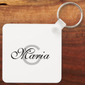 Minimalistischer QR-Code für Unternehmen Mit Monog Schlüsselanhänger (Rückseite)