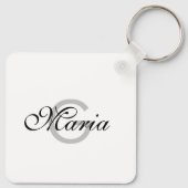 Minimalistischer QR-Code für Unternehmen Mit Monog Schlüsselanhänger (Rückseite)